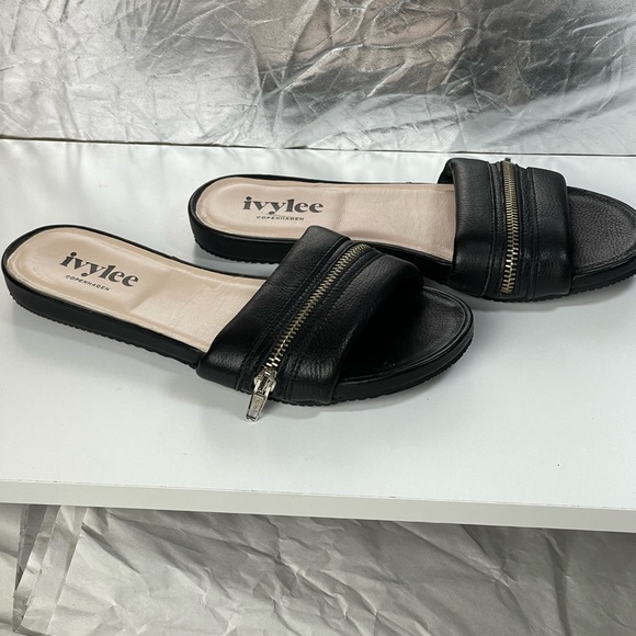 BN Ivy Lee Copenhagen Malone Leather Slides Size 38 - Picture 4 of 11